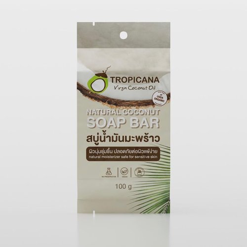 Organic Natural Coconut Soap Bar - Non Paraben - Real Coconut