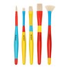 MEEDEN Paint Brushes for Kids: 5 Pcs Round Flat & Fan Kids Paintbrush Set for All Purpose - Preschool Toddler Paint Brushes for Acrylic & Washable Paint
