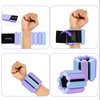 Ankle and Wrist Weights for Women, Adjustable Weights Set of 2 (1Lb Each), for Walking, Yoga, Dance, Gym (blue -purple)