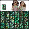 297PCS Animals Temporary Tattoos for Kids Glow in The Dark Unicorn Tattoos Sticker Luminous Waterproof Dino Temporary Tattoos for kids Christmas Party Supplies (16 Sheets Glow Style)