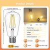 Dimmable Edison LED Bulbs 60 Watt Equivalent, 6W, Antique E26 LED Bulb 60 Watt Clear Light Bulbs, 2700K Soft Warm White Light LED Bulbs ST64 with 750LM, CRI 85+, E26 Medium Base,12Packs