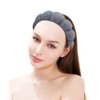 AOPRIE SPA Headbands for Washing Face Makeup Headbands with Bow Hair Band Women Facial Head Band Wrist Towel Wraps For Shower Face Mask Gray Black, 6 Pack