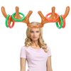 Christmas Party Games Reindeer Ring Toss Set(2Pack), Konsait Inflatable Reindeer Antler Ring Toss Game for Kids Children for Xmas Party Reindeer Games Christmas Party Games Favors Supplies