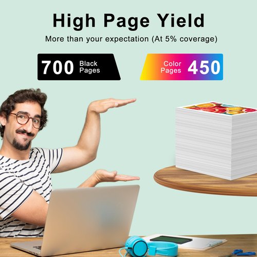 SAILNER 67XXL Ink Cartridge Black/Color Combo Pack Remanufactured Ink Cartridge Replacement for HP Ink 67 67XL 67XXL for HP DeskJet 4155e Ink Cartridges 2755e 4155 2700 Envy 6055 Printer for HP 67XXL