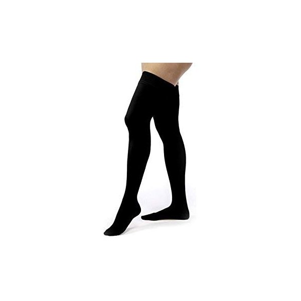 BSN Medical 115145 Jobst Opaque Compression Hose, Thigh High, 20-30 mmHg, Closed Toe, Medium, Classic Black