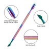 Acrylic Nail Tips Clipper UV False Nails Cutter Fake Nail Tips Clipper Trimmer Stainless Steel Cuticle Pusher Scaper Peeler 2 Pcs Manicure Tools Kit (Rainbow Color)