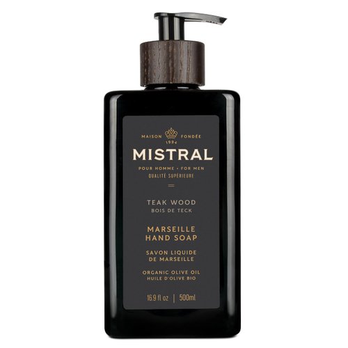 Mistral Men's Natural Hand Soap, Teak Wood