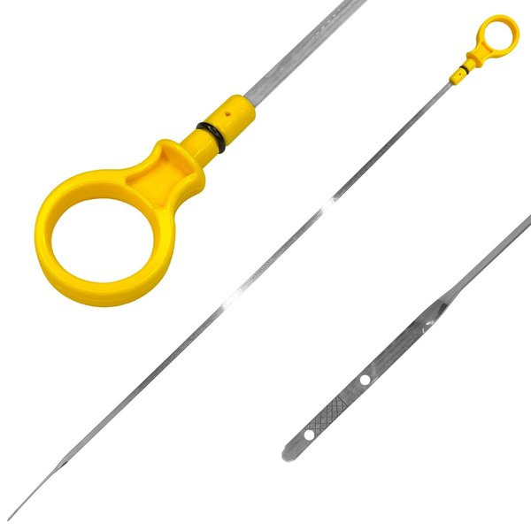 Qboonpt Car Engine Oil Dipstick Replacement OEM#CJ5Z-6750-A, Double Hole Dip Stick for Checking Oil, Engine Oil Indicator Dipstick Compatible with Ford Lincoln with 2.0L Ecoboost Engines