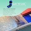 Foot and Ankle Gel Pack - Reusable Gel Ice Pack with Elastic Fastener - Cold Packs for Post-Surgery or Sport Injuries, Flexible Ice Packs - Foot Wrap and Ankle Ice Pack Wrap Compression - 1 Pack Blue