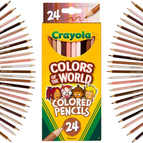 Crayola Colors of the World Bulk Colored Pencil Set - 6 Packs (24ct), Skin Tone Kids Colored Pencils for Kids, School Supplies