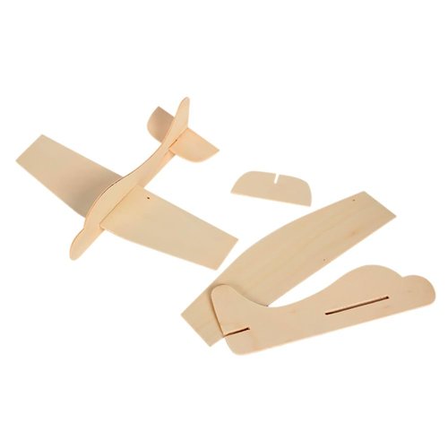 12 Pack Wooden Model Planes Balsa Wood Airplane Craft Kids Airplane Party Supplies DIY Airplane Kit to Paint Handicraft Plane for Birthday Party Baby Shower