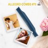 Allegro Combs #70 Wide Tooth Combs Defining Brush Comb 3-Row Wide Tooth For Curly Hair Comb For Women Curly Hair, Hair Stylists Hair Comb 2 Piece (Teal)