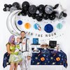 Outer Space Party Supplies for 20 Guests, Include Astronaut Planet Paper Plates, Napkins, Forks, Outer Solar System Tablecloth for Kids Birthday Party Solar System Theme Party Decorations