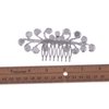 Alilang Silvery Tone Clear Crystal Rhinestones Elegant Daisy Flower Bridal Hair Comb