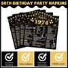 96Pcs 50th Birthday Plates and Napkins Back in 1974 Party Decorations Black Gold 50 Year Old Party Dessert Plates 1974 Birthday Tableware for 24 Guests 50th Theme Men Woman Birthday Party Supplies