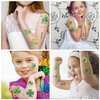 10 Sheet Cute Lucky Four Leaf Temporary Tattoo Stickers Men Women Girls Makeup Festival Carnival Birthday Party Fake Body Tattoos for St Patrick's Day Theme Face Tattoos Body Tattoos