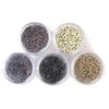 Silicone Copper Nano Beads Micro Link Tube Rings for wig Hair extensions (500Pcs, Bleach Blonde)