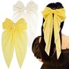 Ayesha Hair Bows 5PCS Big Hair Bows for Women Hair Ribbons Bow Clips Lace Bows Hair Clips Hair Accessories for Women Girls