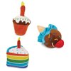 MPP Dog Plush Sweet Treats Birthday Cake Cupcake or Ice Cream Cone Squeaker Excites (Birthday Cake)