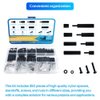 COMRUN 350PCS M2 Black Male Female Nylon Hex Spacer Standoff Screw Nut Set Assortment Kit (Black) for PCB Motherboard Circuit Board