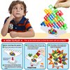 TOWINGO 64Pcs Tetra Tower Game, Stack Attack Board Game for Kids and Adults, Fun Uzzle Family Games Team Toys Building Block