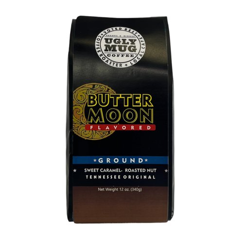 Ugly Mug Coffee Butter Moon Organic Flavored Coffee 12 oz Ground (Pack of 2)
