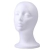 Foraineam 2 Pack Foam Wig Head, Female Mannequin Head Wig Display Stand Holder, Cosmetics Model Head White Foam Heads Glasses Mask Hat Hairpieces Stand