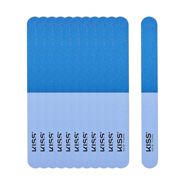 KISS 4-Way Nail Shaper 180 Medium / 240 Medium Fine / 400 Fine / 600 Extra Fine Files & Smooths natural and artificial nails