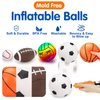 5 Pack Sports Balls Set for Kids with Bag Includes Football Soccer Basketball Baseball Volleyball Fun Indoor Outdoor Toys Sport Soft Bouncy Playground Kickball Hand Pump Toddler 1-3 2-4 3-5 5-7 Gifts