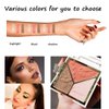 Highlighter Makeup Palettes, Contour Blush Powder, 3 in 1 Palette Matte Shimmer Glow illuminator Powder Face Highlighter, Cool Toned Luminizer Cream for Bronzer, Shape, Silky Brilliant Compact