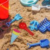 Totority Beach Sand Toys,5pcs Ice Cream Sand Set Kids Beach Toys Children Seaside Sand Ice Cream Cones Scoop Outdoor Toys