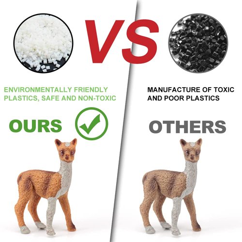 Alpaca Model Figures Playsets 11 PCS Realistic Alpacos Family Animal Action Figure Toys Party Favors Supplies Cake Toppers Decoration Collection Bath Toys for Kid Boys Girls