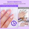 Makartt Nail Glue Remover for Press on Nails, 60ML Gentle Glue Remover for Solid Nail Glue Gel Non-Acetone Press on Nail Remover for Nail Tips, Nail Polish Remover with 5pcs Wooden Sticks