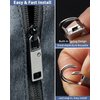 Zipper Pull, Zipper Pull Replacement (32 Pack), Universal Replacement Zipper Pull Kit, Durable Zipper Tab Replacement, Zipper Pulls for Backpacks, Purses, Jackets, Luggage, Boots (4 Styles 4 Sizes)