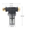 STYDDI Garden Hose Sediment Filter, Garden Hose Debris Inlet Filter Attachment with 100 Mesh Screen, for Pressure Washer Inlet and Transfer Pump, Rain Barrels, Spigot, with 2 Extra 100 Mesh Screen