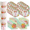 Giraffe Floral Birthday Party Supplies - Giraffe Party Supplies - Zoo Animal Party Supplies - Safari Animal Party Supplies | Tableware Set Includes Plates Napkins and Cups | Kit for 16