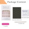 Press on Nails Short Fake Nails Coffin False Nails with Glue Purple Pink Gradual Nude Color Glue on Nail Foll Cover Stick on Nails For Women Girls 24PCS
