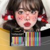 Saimtiur 8 Colors UV Neon Liquid Eyeliner Pencil Colored Liners Set Kit Body Face Eyes Makeup Colorful Painting Long Lasting Waterproof Smudge-proof Christmas Xmas Halloween Festival Party Gift