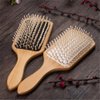 JYHY Keratin Oil Infused Natural Wooden Massage Hair paddle Brush/Beauty SPA Massager Massage Comb/Big Size Hair Detangler Brush Improve Hair Growth,White Wood Pins