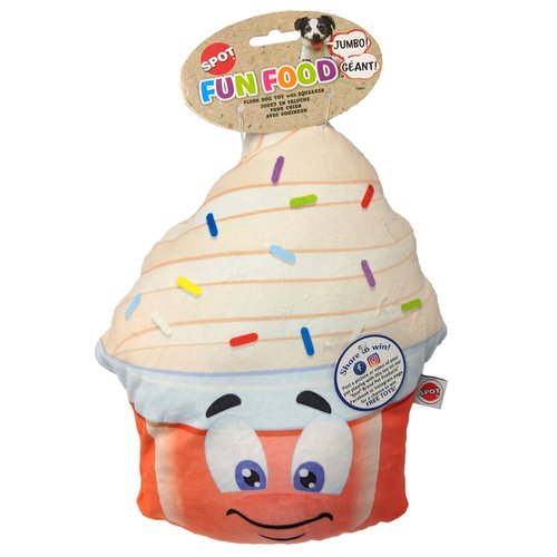 Fun Food Jumbo Size Plush Dog Toy Yogurt 11"