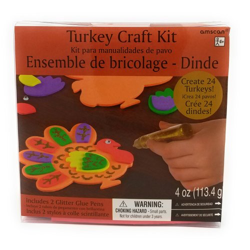 Thanksgiving Party Turkey Craft Kit | Makes Up To 24 Turkeys | Party Activity