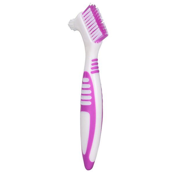 Denture Cleaning Brush,Double Sided Toothbrush,False Teeth Cleaning Brush,Double Sided Portable Denture Toothbrush for False Teeth Cleaning Denture Care Denture Cleaner