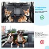 Slowton Double Dog Car Seatbelt, Dual Pet Vehicle Safety Seat Belt Adjustable Double Dog Coupler Lead Splitter Elastic Bungee Reflective Stripe Two Pets Car Trip Travel