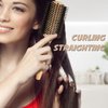 BRUSHZOO Round Brush for Blow out, Round Hair Brush for Women Men Styling Curling Straightening, Wooden Round Brush AddShine Volume (2.8 Inch)