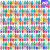 260 PCS Pop Keychain Bulk Party Favors,Fidget Toys for Kids Bulk Mini Pop Keychain Sensory Toys Stocking Pinata Stuffers Birthday Classroom Prizes Toddler Toys Fidget Pack Stress Relief Toys