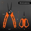 KastKing Cutthroat 7.5-inch Braid Scissors and Pliers Set - Saltwater Resistant Fishing Gear, Line Cutter, Hook Remover, Fishing Tool Set, Gift for Men