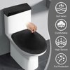 Stretch Velvet Toilet Lid Cover and Toilet Tank Lid Cover, Bathroom Super Soft Toilet Lid Cover Set Luxury Velvet Plush, with Elastic Bottom, Machine Wash, Black