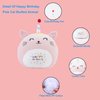 16 Inch Plush Birthday Cat Kitty Stuffed Animal Happy Birthday Cat Hugging Pillow Birthday Cat Plushies Throw Pillow Birthday Pink Cat Kitten Anime Gift for Kids and Lovers