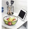 iDesign Wire Utensil Holder for Kitchen Counter, The Austin Collection - 6" x 6" x 7", Matte Black