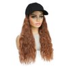 GUOJIAN Hat Wigs for Women Baseball Cap with Curly Hair Extensions Adjustable Hat with Synthetic Curl Hair Attached for Girls (#30, 14inch)